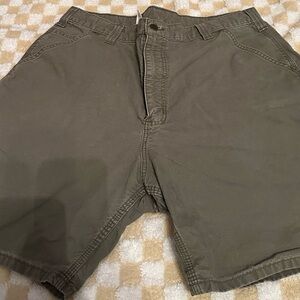 Carhartt Green Original Fit Cargo Shorts with Durable Cotton Blend